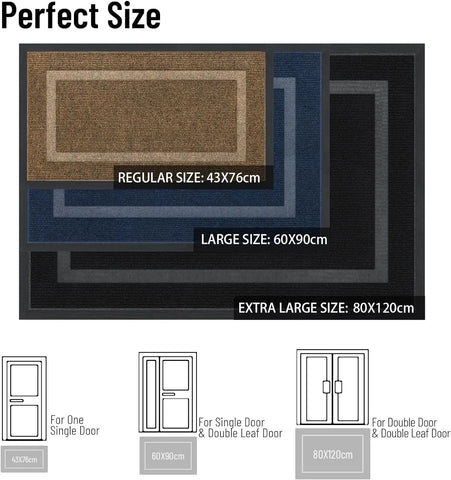 Navak Carpet Kitinjoy Entrance Door Floor Mat Indoor Kitchen Non-Slip Entrance Doormat High Quality Low Profile Carpet Welcome Front Door Mat