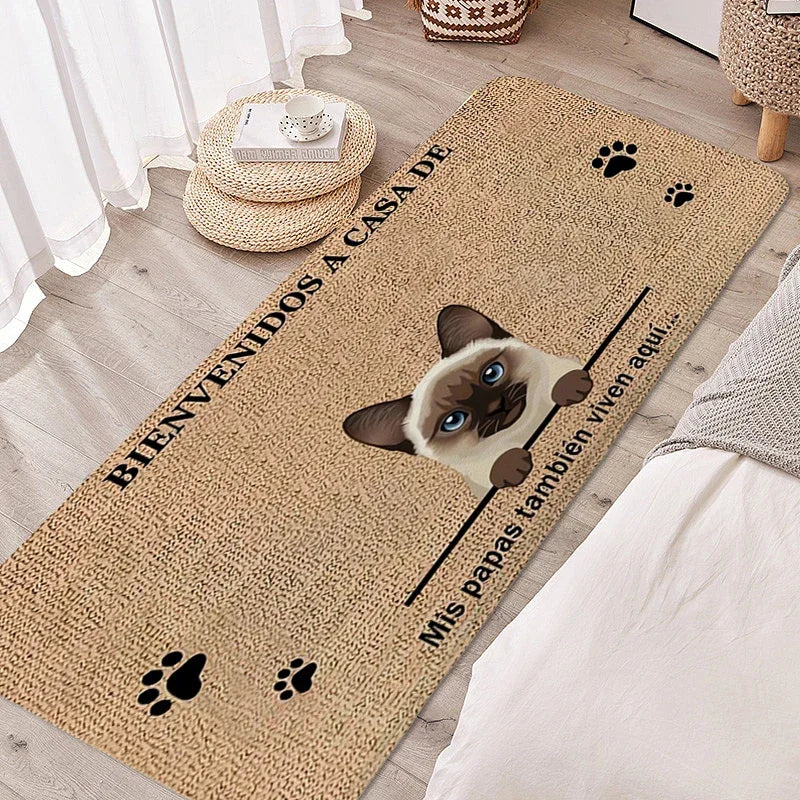 Navak Carpet Carpet for Bedroom Lovely Pet Foot Mat Cat Dog Entrance Doormat Custom Living Room Hallway Bathroom Rug Kitchen Accessories