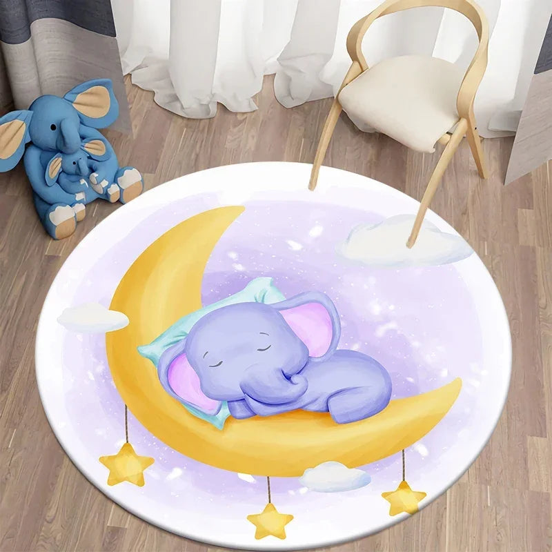 Navak Carpet Cartoon Cute Bear Round Carpet for Living Room Rugs Bath Mat for Children Room Mats Bedroom Carpets Baby Kids Room Home Decor