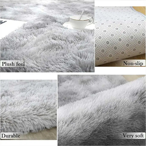 Navak Carpet Gray Carpet for Living Room Plush Rug Bed Room Floor Fluffy Mats Anti-slip Home Decor Rugs Soft Velvet Carpets Kids Room Blanket