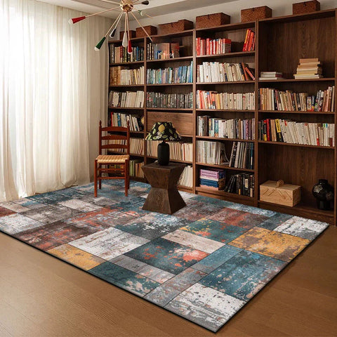 Navak Carpet Geometric Abstract Carpet for Living Room Decor Home Study Room Large Area Rugs Bedroom Bedside Washable Non-slip Soft Floor Mat