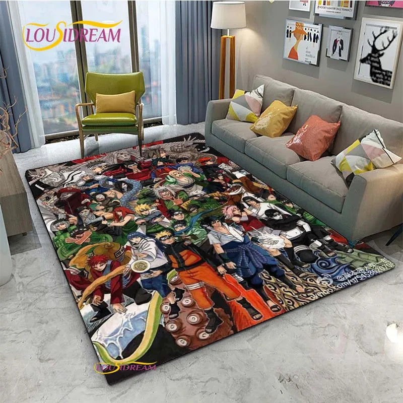 Navak Carpet Naruto Cartoon Anime Carpet for Living Room Bedroom Cute Rugs Kitchen Table Door Kids Un-slip Floor Mats Alfombra Birthday gift
