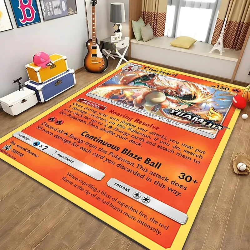 Navak Carpet Daily Picks Disney Japanese Anime Pattern Rug Pokemon Card for Bedroom Living Room Anime Carpets for Girl Room Floor Mat Home Decor
