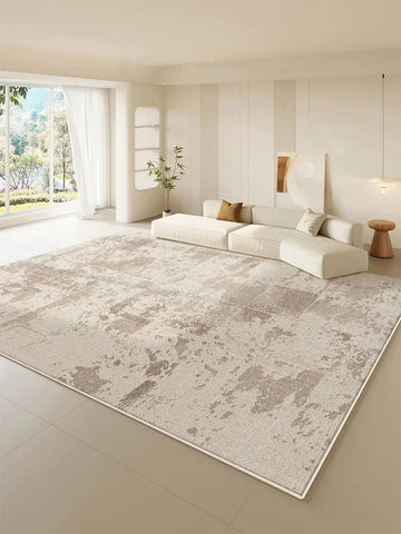 Navak Carpet Modern Beige Living Room Carpet Cream Abstract Decorative Rug Luxury Large Size Cloakroom Carpet Non-Slip Easy Care Bedroom Rugs