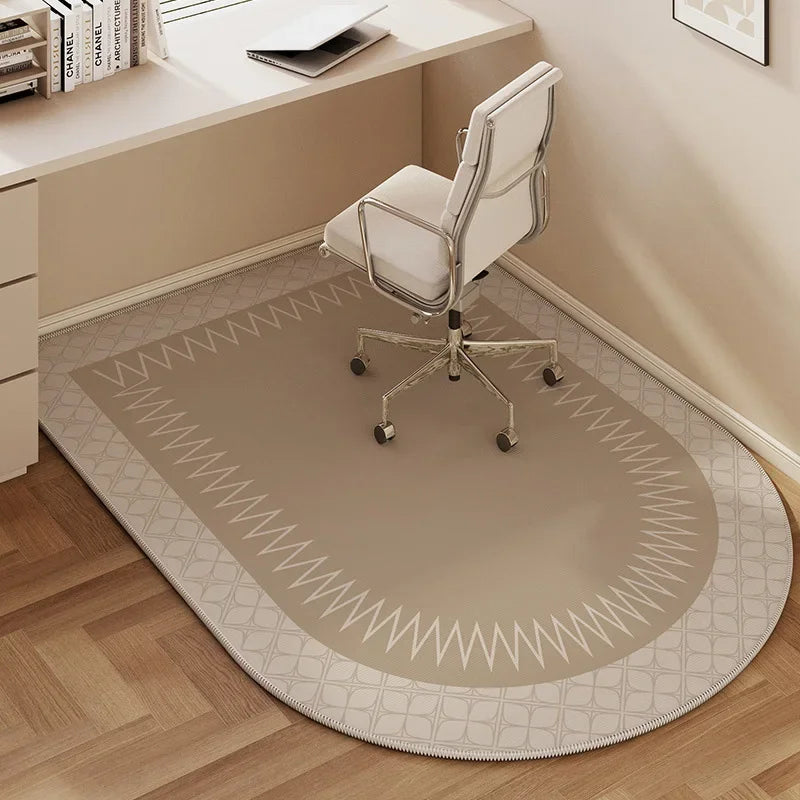 Navak Carpet Computer Chair Floor Mat Half Circle Carpet Swivel Pulley Chairs Anti-scratch Foot Mats Bedroom Study Desk Non-Slip Rug