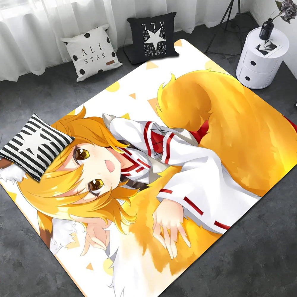 Navak Carpet The Helpful Fox Senko-san Floor Mat Non-Slip Laundry Room Mat Laundry Decor Balcony Child Living Room Bedside Mats