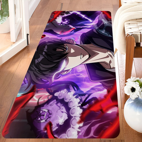 Navak Carpet Anime Solo L-leveling Gaming Entrance Door Mat Washable Non-Slip Living Room Sofa Chairs Area Mat Kitchen Welcome Doormat