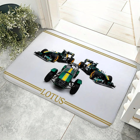 Navak Carpet 1pc Lotus Caterhams Racing Team Car Floor Mat Floor Mat Anti-Slip Kitchen Bedroom Handmade Tufted Rug Carpet Living Room