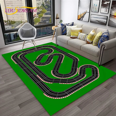 Navak Carpet Child Playmat Traffic Highway City Playroom Carpet Rug for Home Living Room Bedroom Doormat Decor, Area Rug Non-slip Floor Mat
