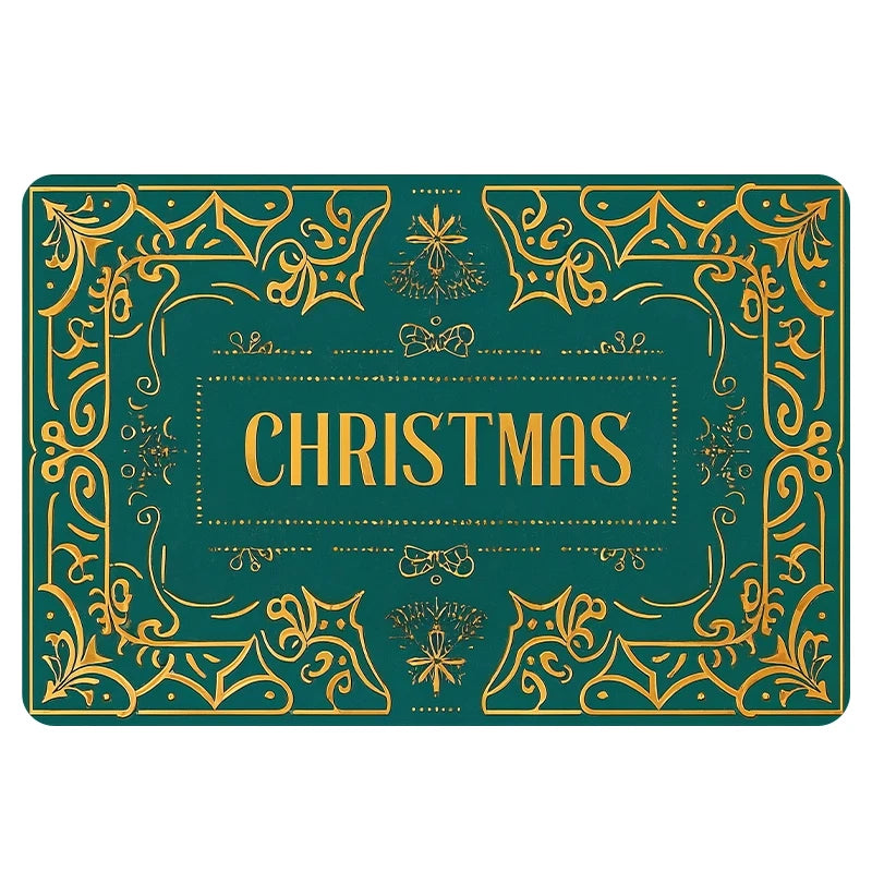 Navak Carpet Exclusive Picks Luxury Red Green Flannel Christmas Gift Rug Non-Slip Safe  Soft Holiday Floor Mat Decor,Soft Comfortable for Standing,