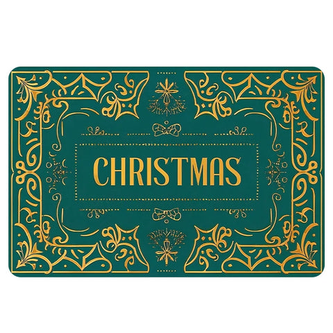 Navak Carpet Exclusive Picks Luxury Red Green Flannel Christmas Gift Rug Non-Slip Safe  Soft Holiday Floor Mat Decor,Soft Comfortable for Standing,