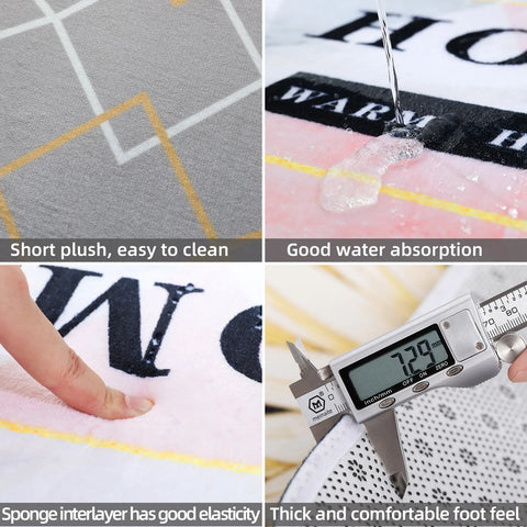 Navak Carpet Crystal velvet door mat, non-slip bathroom mat, absorbent machine washable balcony mat; bedroom carpet