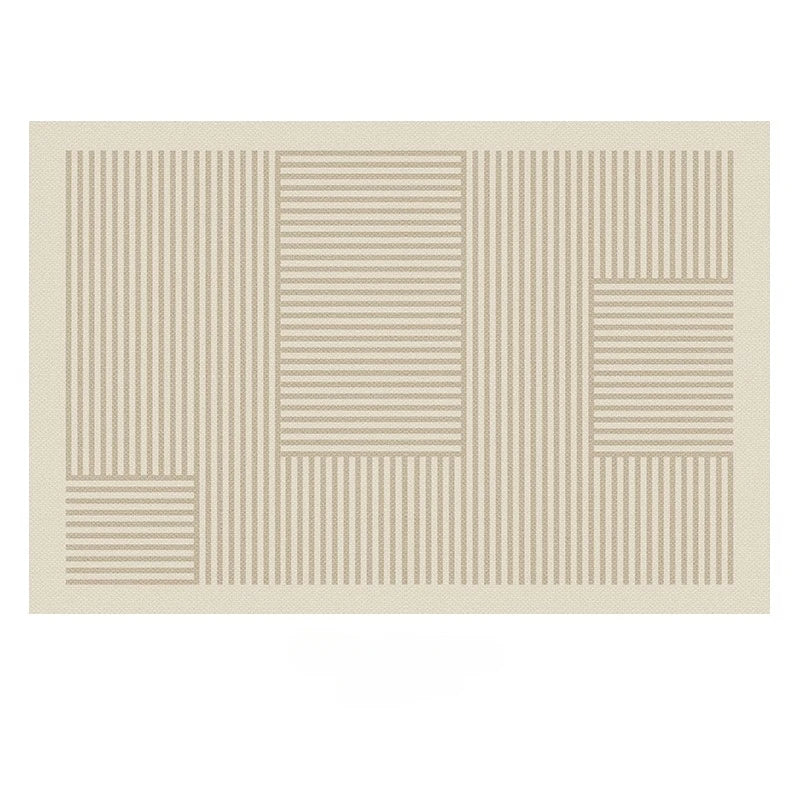 Navak Carpet Beige Light Gray Plush Carpet with Elegant Border Design Soft Thick Pile Carpets for Living Room Bedroom Home Decor Large Carpet