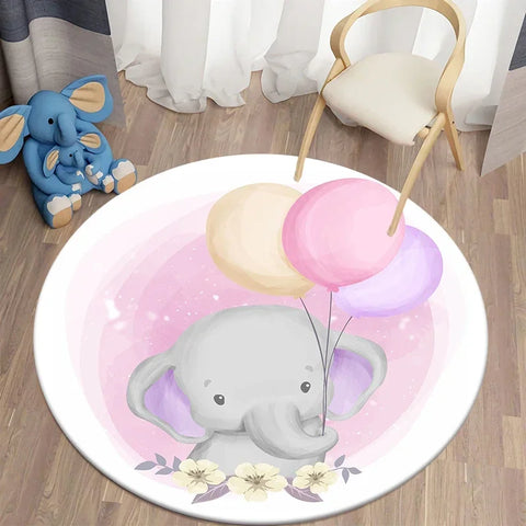 Navak Carpet Cartoon Cute Bear Round Carpet for Living Room Rugs Bath Mat for Children Room Mats Bedroom Carpets Baby Kids Room Home Decor
