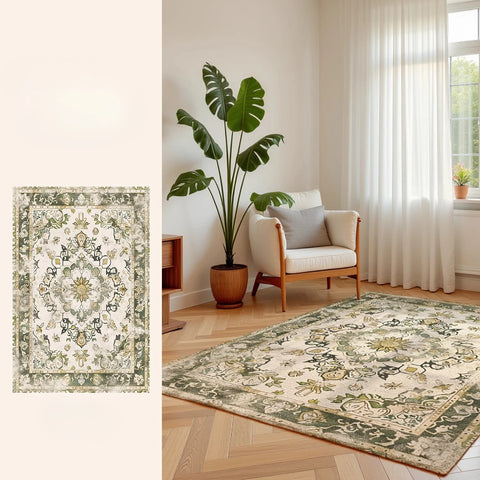 Navak Carpet Retro Style Living Room Decoration Plush Carpet Large Area Rugs for Bedroom Thick Washable Lounge Floor Mat Home Fluffy Soft Rug