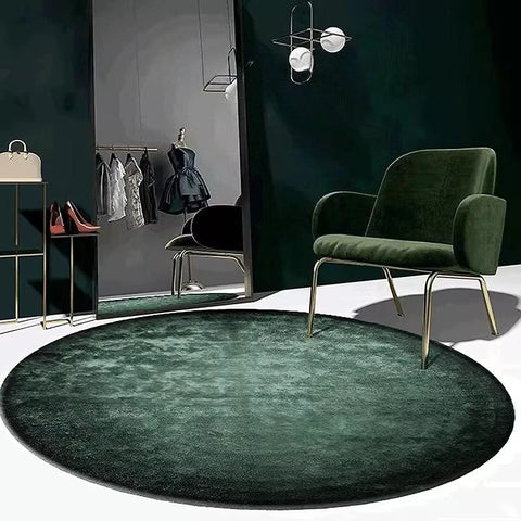 Navak Carpet Modern Minimalist Carpets for Living Room Light Luxury Bedroom Decor Green Carpet Round Lounge Mat Home Fluffy Soft Plush Rug