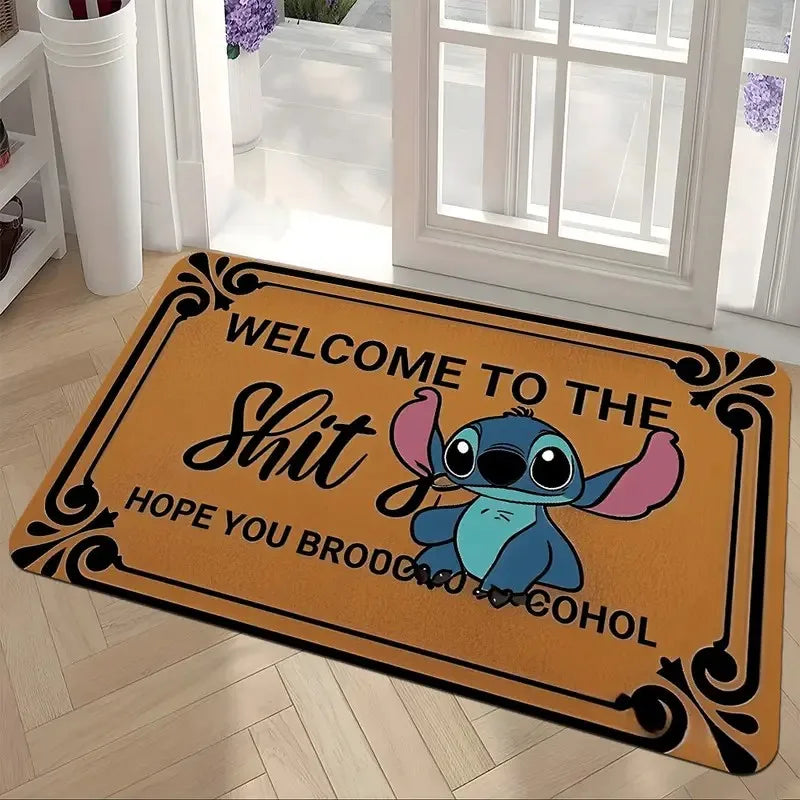 Navak Carpet Daily Picks Cute Stitch Print Entrance Doormat Non-Slip Indoor Outdoor Carpet for Living Room Home Decor Soft Mat Decoration Rug