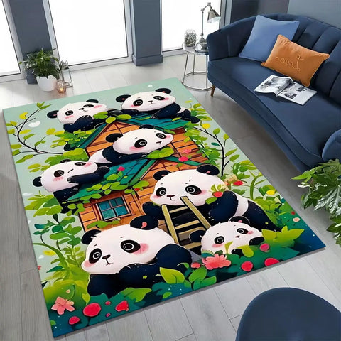 Navak Carpet 2026 New Dream Panda Cute Cartoon Art Rug for Bedroom Living Room Sofa Home Doormat Decor,Large Kid Play Non-slip Floor Mat Gift