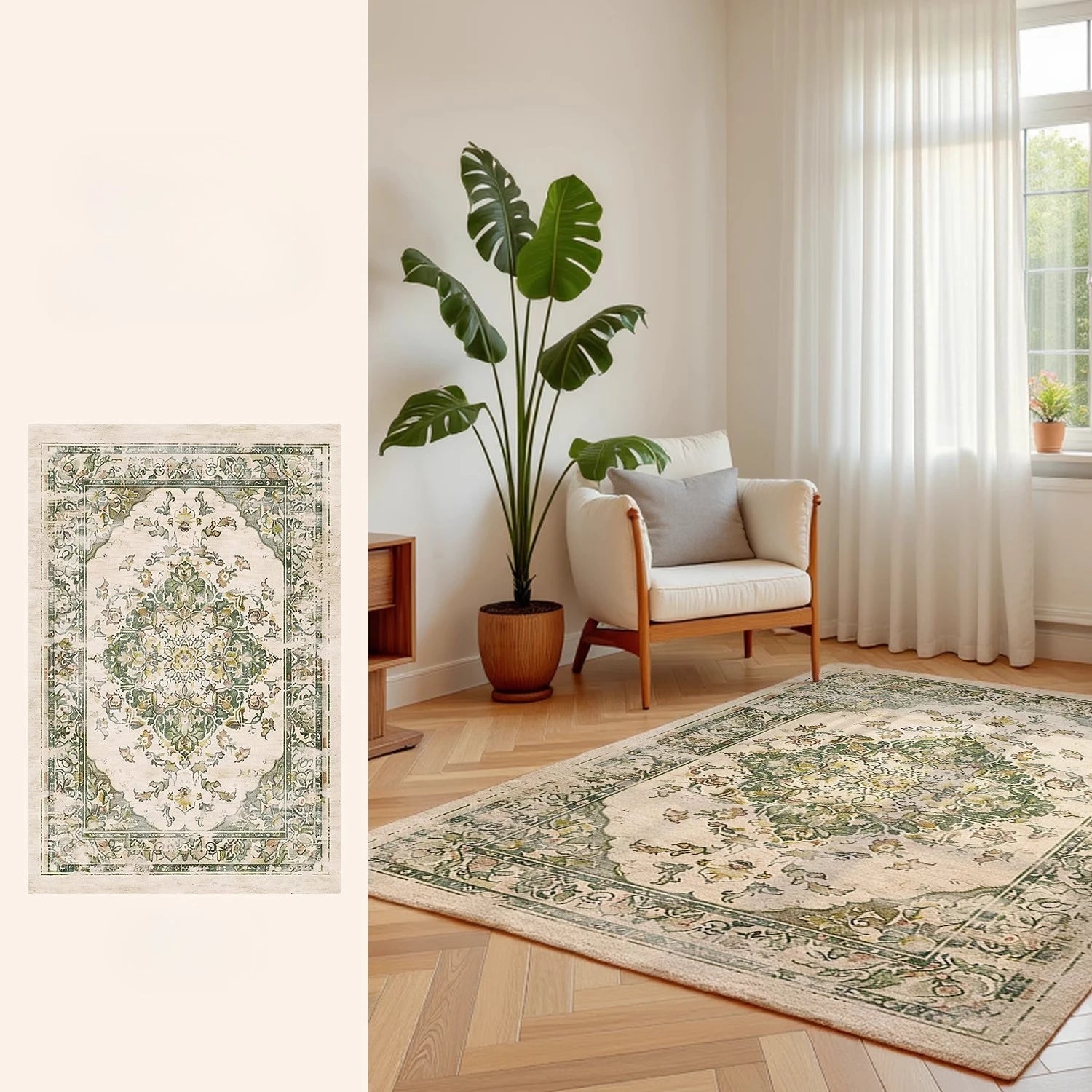 Navak Carpet Retro Style Living Room Decoration Plush Carpet Large Area Rugs for Bedroom Thick Washable Lounge Floor Mat Home Fluffy Soft Rug