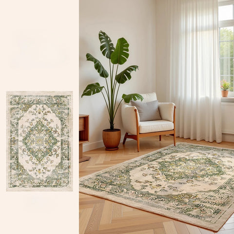 Navak Carpet Retro Style Living Room Decoration Plush Carpet Large Area Rugs for Bedroom Thick Washable Lounge Floor Mat Home Fluffy Soft Rug