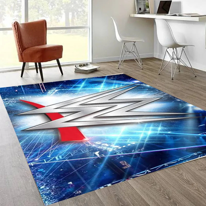 Navak Carpet Wrestling Sports W-Wwe Printed Carpet Non -slip Carpet Bedroom Decor Carpet for Living Room Carpet Home Decor