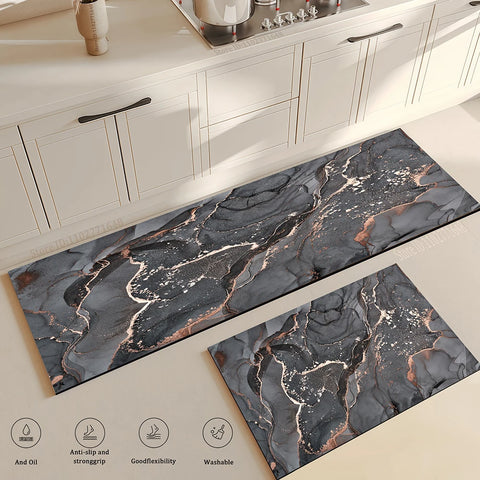 Navak Carpet Marble Kitchen Rug Hallway Entrance Doormat Home Living Room Children Bedroom Floor Decor Carpet Bathroom Door Non-Slip Foot Mat