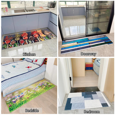 Navak Carpet Kitchen Floor Mat Hallway Entrance Doormat Home Living Room Children Bedroom Decoration Long Carpet Bath Door Anti-Slip Foot Rug
