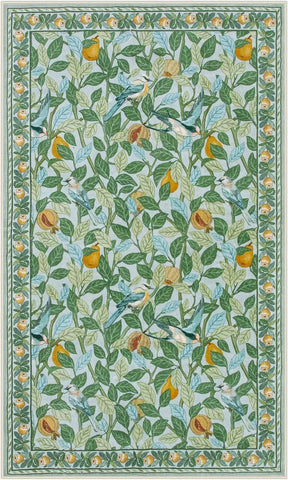 Navak Carpet Green Plant Retro Area Rug – Non-Slip Machine Washable Living Room Carpet, Soft Large Floor Mat for Bedroom Home Decor