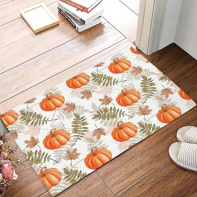 Navak Carpet Fall Thanksgiving Pumpkin Maple Leaf Entrance Doormat Decor Kitchen Corridor Balcony Rugs Bedroom Beside Foot Mat Bath Doormat