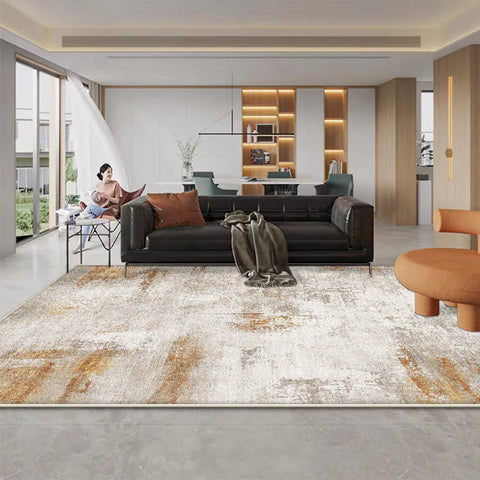 Navak Carpet Fluffy Soft Abstract Large Carpet Living Room Home Room Decoration Golden Rugs for Bedroom Cloakroom Area Rug Non-slip Floor Mat