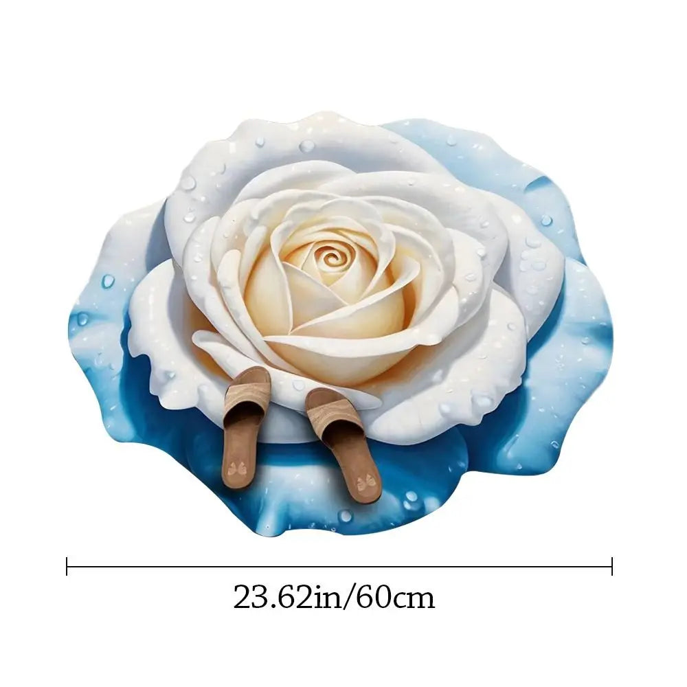 Navak Carpet Special-shaped Flower Carpet Non-slip Soft Bathroom Floor Mat 60x60cm Absorbent Door Gasket for Living Room Tea Table Bedside