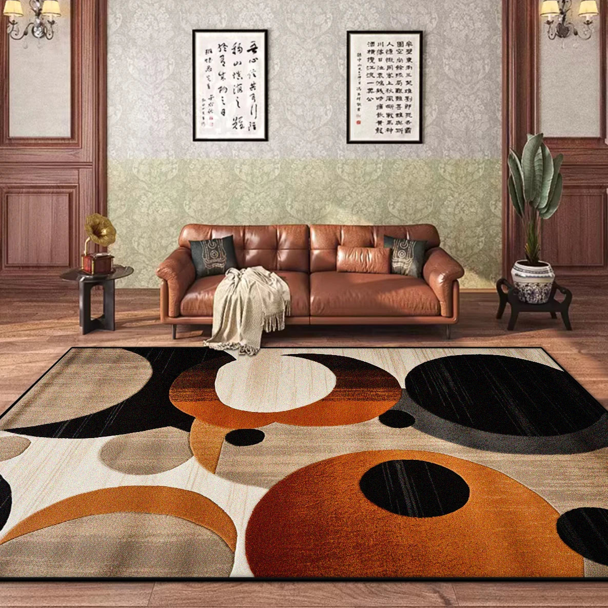 Navak Carpet Classic Style Decoration Home Retro Carpets Living Room Soft Non-slip Mat for Kids Machine Washable Large Room Rugs Foldable
