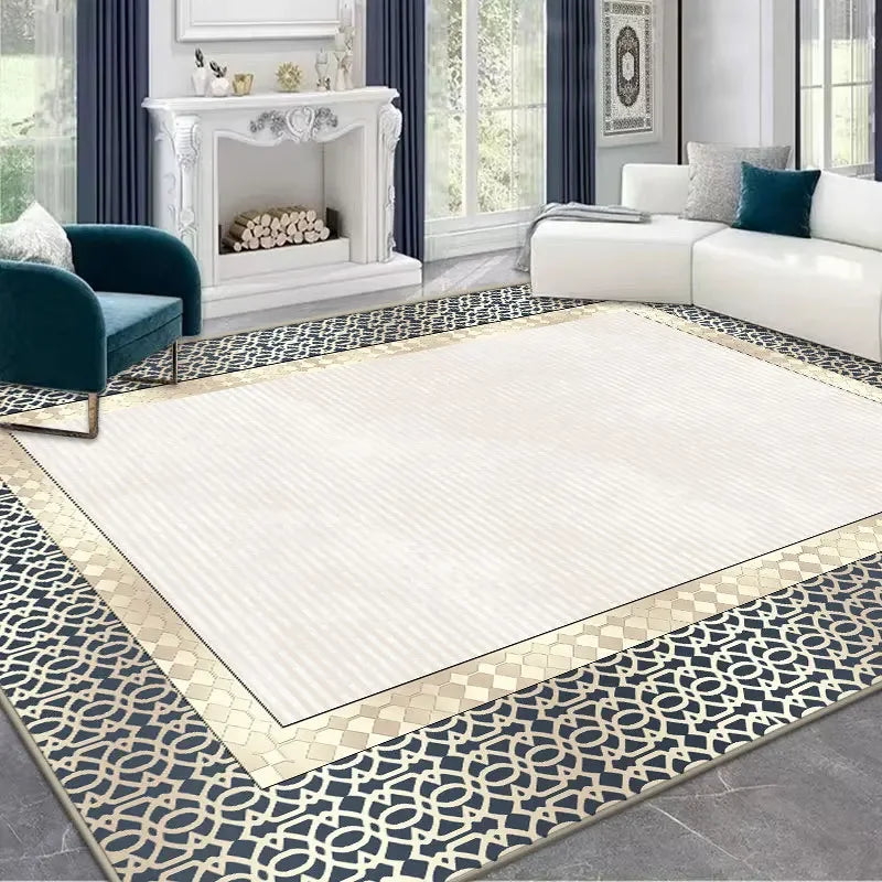 Navak Carpet Light Luxury Rugs for Bedroom Anti-slip Bedside Rug Large Area Living Room Decoration Soft Carpet Washable Cloakroom Floor Mat