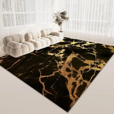 Navak Carpet Luxury Nordic Flannel Carpets for Living Room Sofa Beside Texture Decoration Bedroom Rug Large Size Non-slip Washable Lounge Mat