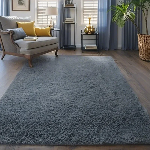Navak Carpet Area Rugs For Bedroom Living Room Fluffy Fuzzy Shag Shaggy Soft Plush Gray Carpet Indoor Floor Gray Rug For Kids Home Dorm Decor