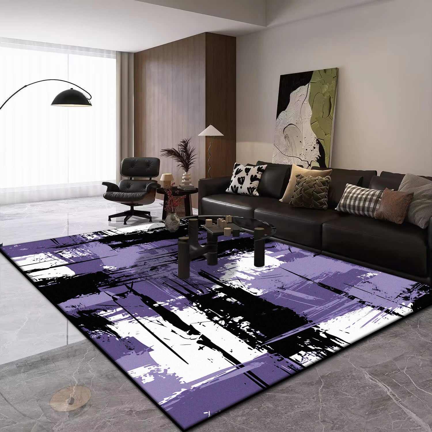 Navak Carpet Modern Abstract Carpet Large Living Room Light Luxury Sofa Non-slip Rug Washable Balcony Decoration Rug Children's Bedroom Mat