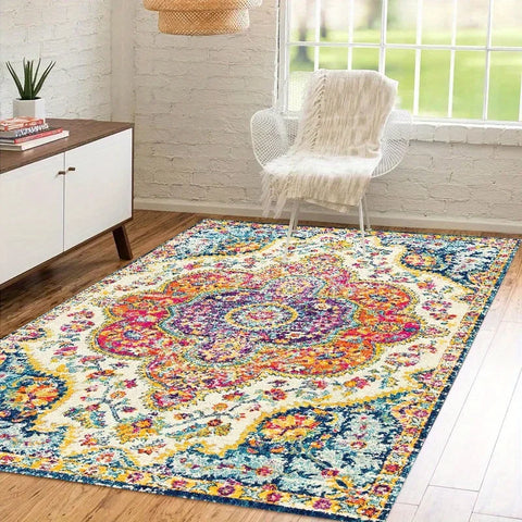 Navak Carpet 1pc Anti-Slip Persian Hallway Balcon Carpet, Vintage Boho Kitchen Mat, Absorbent Bath Mat, Laundry Floor Entrance Mat Runner Rug
