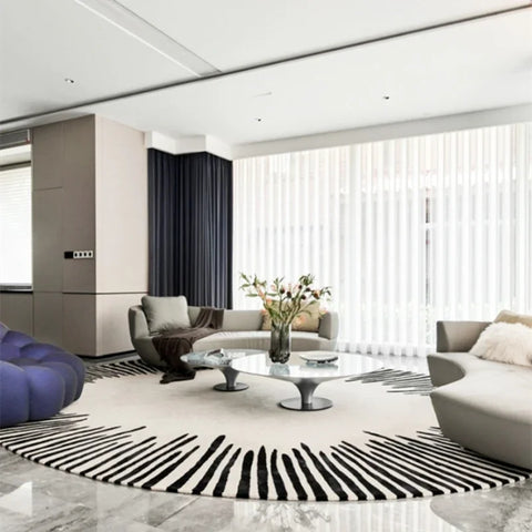 Navak Carpet Fluffy Soft Living Room Decoration Carpet Light Luxury Rugs for Bedroom Large Area Round Lounge Rug Home Study Thicken Plush Mat