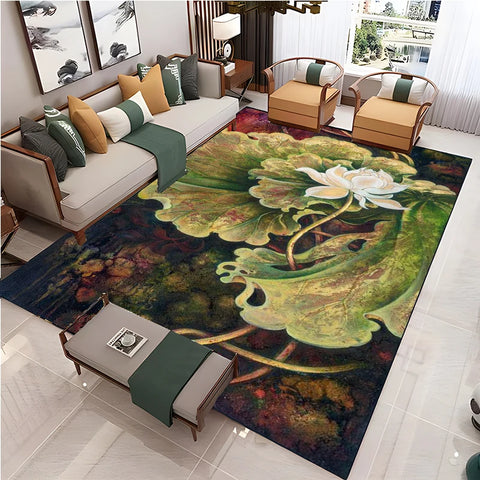Navak Carpet Chinese Style Living Room Carpet Coffee Table Floor Mat Alfombra Rug Study Bedroom Bedside Home Decoration Non-slip Floor Mat