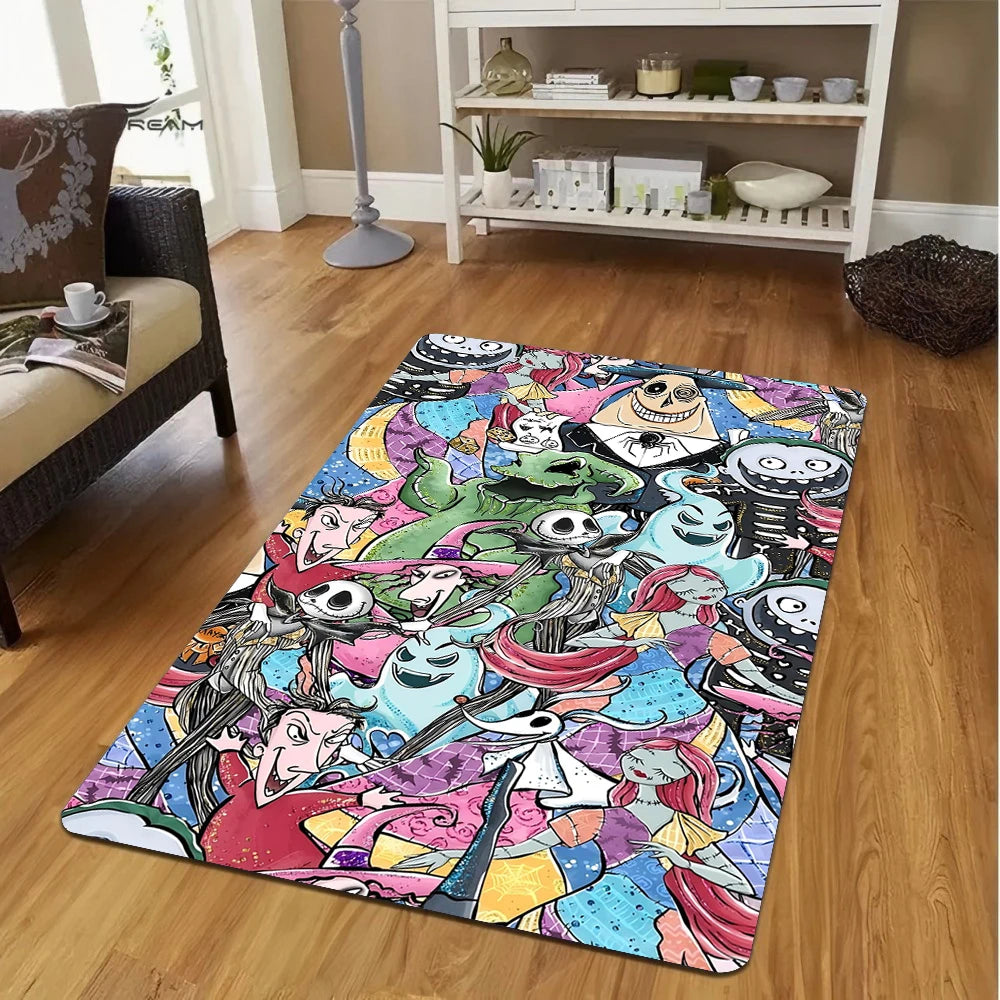 Navak Carpet Daily Picks Disney The Nightmare Before Christmas Jack Skellington Carpets for Girl Room Floor Mat Home Decor Non-Slip Rug Doormat