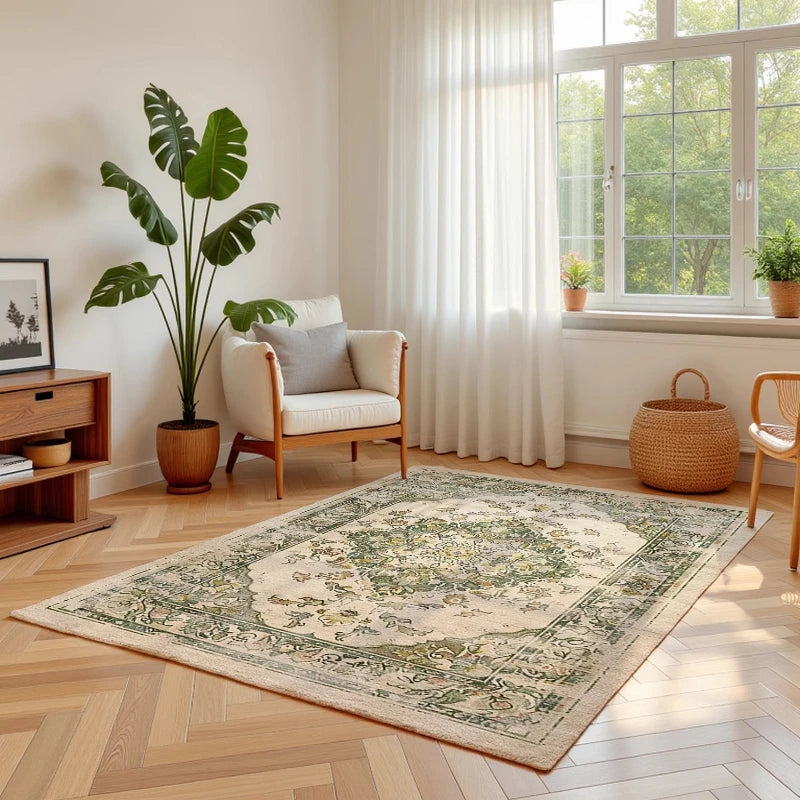 Navak Carpet Retro Style Living Room Decoration Plush Carpet Large Area Rugs for Bedroom Thick Washable Lounge Floor Mat Home Fluffy Soft Rug