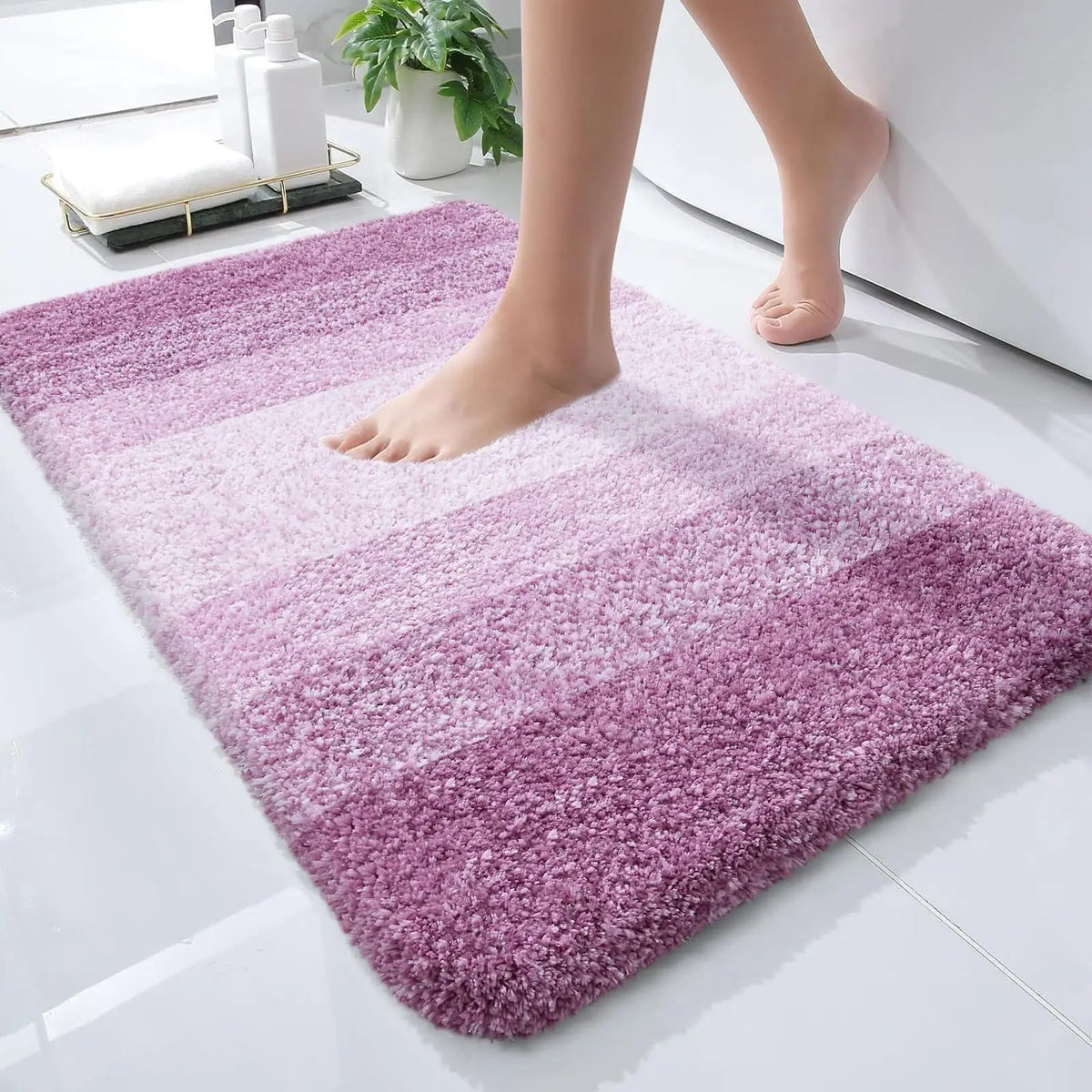 Navak Carpet Kitinjoy Bathroom Rug Mat extra Soft Absorbent Microfiber Bath Mat Non-Slip Plush Shaggy Machine Wash Carpet Bathroom Floor Rugs