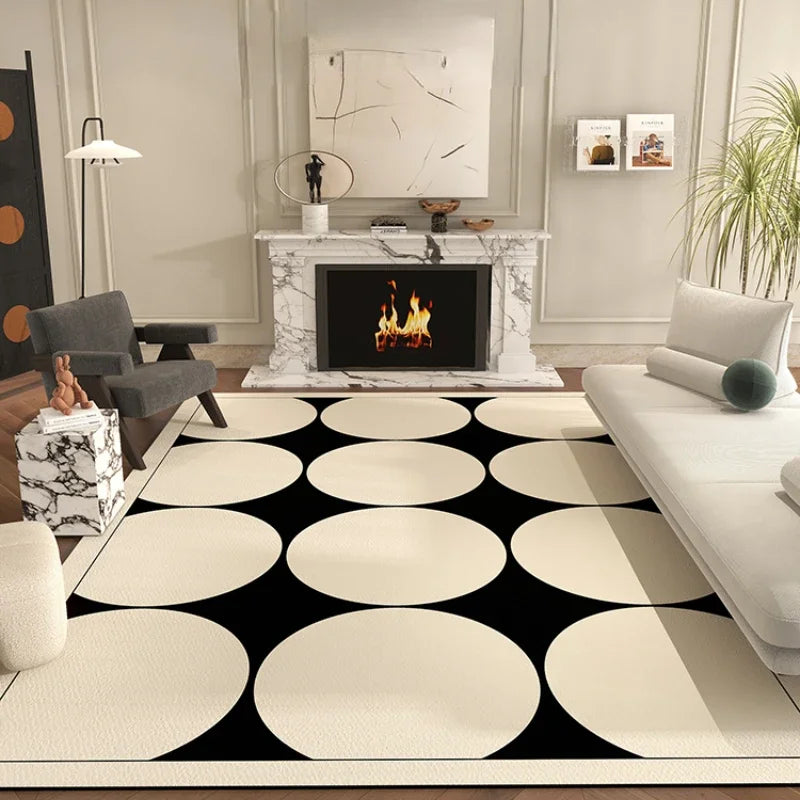 Navak Carpet Nordic Style Rugs for Bedroom Fluffy Soft Living Room Decoration Plush Carpet Modern Minimalist Study Rug Thick Plaid Floor Mat