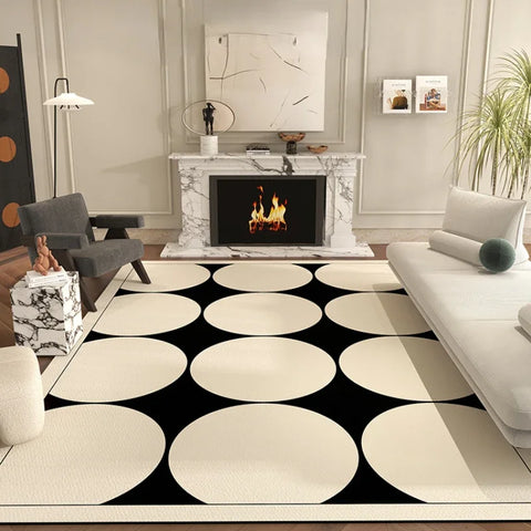 Navak Carpet Nordic Style Rugs for Bedroom Fluffy Soft Living Room Decoration Plush Carpet Modern Minimalist Study Rug Thick Plaid Floor Mat