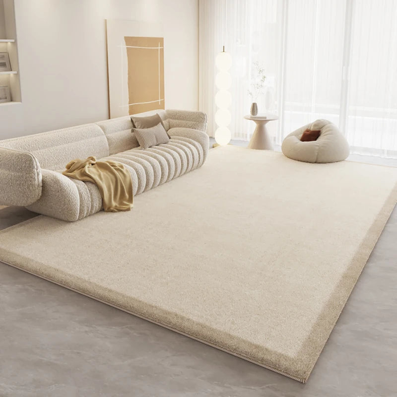 Navak Carpet Cream Style Living Room Carpet Light Luxury High End Coffee Table Rugs Non Slip Carpets Warm Color Bedroom Large Area Rug 러그