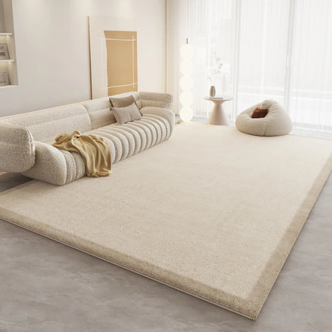 Navak Carpet Cream Style Living Room Carpet Light Luxury High End Coffee Table Rugs Non Slip Carpets Warm Color Bedroom Large Area Rug 러그