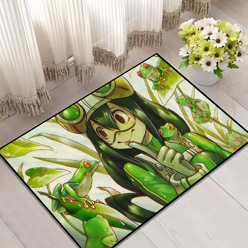Navak Carpet anime My h-Hero Academia Tsuyu Asui small carpet Rug Home Decor Bedroom hogar Mat Hallway Balcony Entrance Doormat Decoration