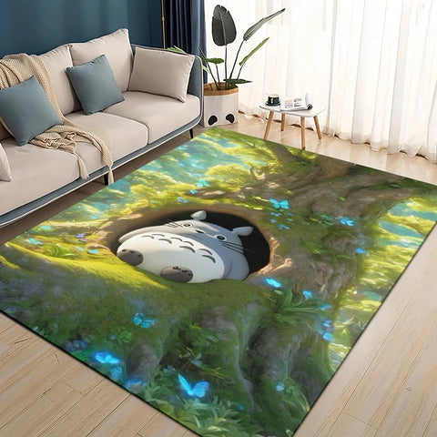 Navak Carpet 3D T-Totoros Cartoon Area Rug,Carpet Rug for Living Room Children's Bedroom Sofa Doormat Decor,kids Play Non-slip Floor Mat