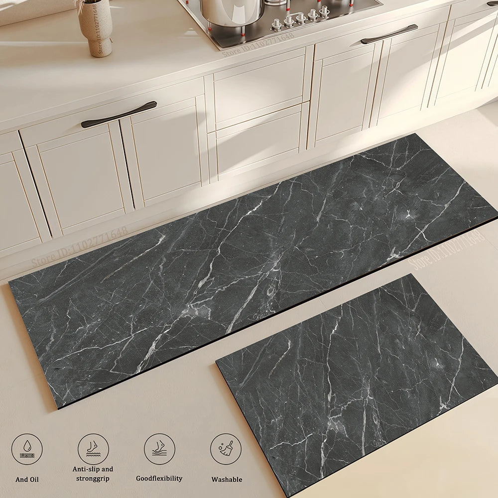 Navak Carpet Marble Kitchen Rug Hallway Entrance Doormat Home Living Room Children Bedroom Floor Decor Carpet Bathroom Door Non-Slip Foot Mat