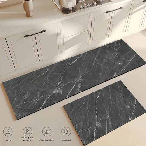 Navak Carpet Marble Kitchen Rug Hallway Entrance Doormat Home Living Room Children Bedroom Floor Decor Carpet Bathroom Door Non-Slip Foot Mat